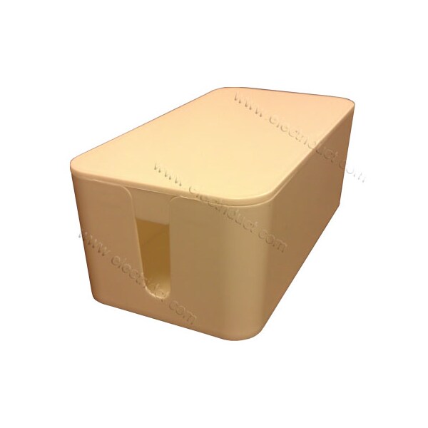 Electriduct Cable Bin Mini w/ Surge Protector- White PD-ED-CBM-WT